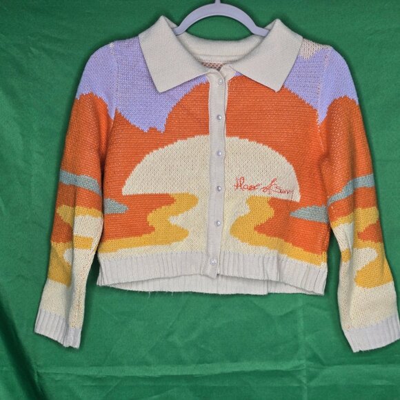 House of Sunny Day Tripper Jacquard Cardigan Medium - Like New - Picture 3 of 3